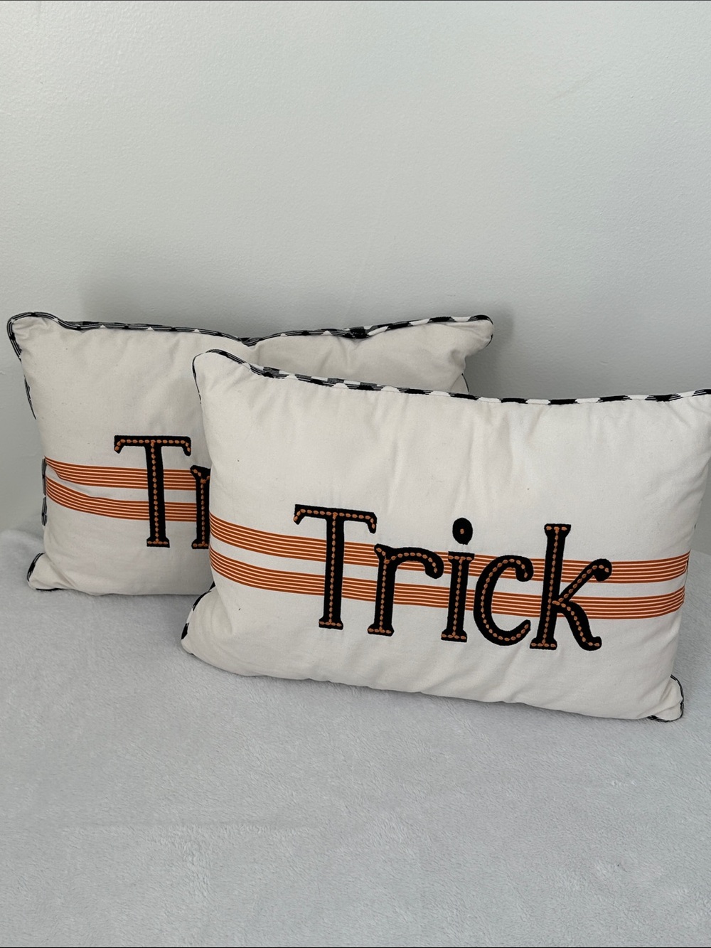 ❤️ Set of 2 Grandin Roads Halloween Decorative Throw Pillows